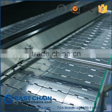 Double hinge straight running width 254mm 420 stainless steel slat chain SS820-K1000