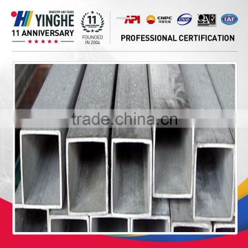 China manufacture galvanized steel pipe for irrigation,rectangular steel tube,weight square hollow steel tube for sale