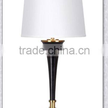 UL Approved single table lamp with ebony and brushed brass accent for HC-H068