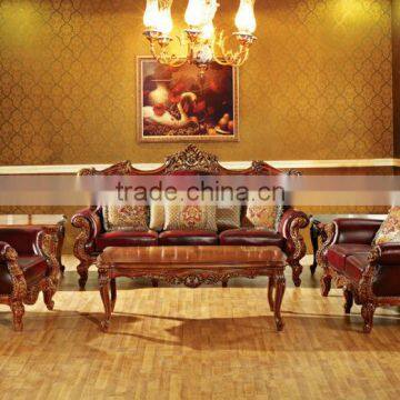 living room furniture sofa set / 2015 newest classical leather sofa in Turkey / antique chesterfield french leather sofa HS27