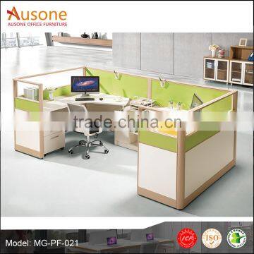 Space saving office furniture 2 person office workstation for small office