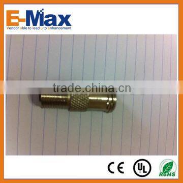 F quick male to F female cable connector zinc type connector for coaxial cable LAN cable