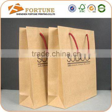 Promotional Eco Friendly Recycle Kraft Paper Bag Fashion Shopping Bag