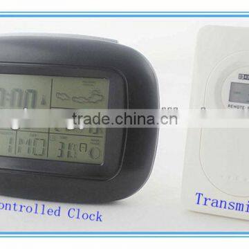 Radio Controlled calendar with Remote Sensor,weather station clock
