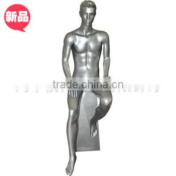 silver abstract face FRP male maniquiml/ male manikins/dress form(2011-89