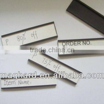 C profile magnetic strip label holder