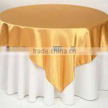 Terrific smooth hand feel satin overlay for table