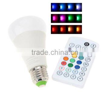 2015 New LED RGBW Bulb E27 10W Remote Control LED Light Bulb RGBW Color Changing 120 Degree LED Lamp Dimmable 110-240V