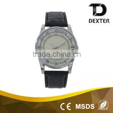 Alibaba china wholesale cheap PU leather strap men vintage leather watch