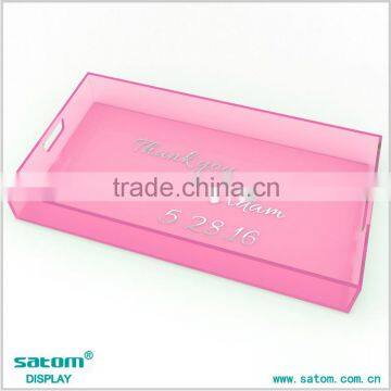 Guangzhou Manufacturer Glass Cash Tray With Acrylic Serving Tray With Handle photo-6