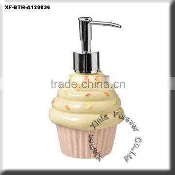 cupcake ceramic kid soap dispenser