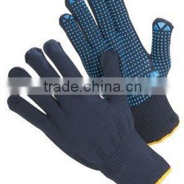 string knit glove , nylon gloves ,PVC gloves,black glove