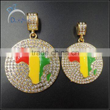 hip hop men's iced out necklace cz pendant designs