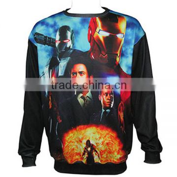 Custom Sublimation Printing All Over Print Lron Man Men's Sweatshirt