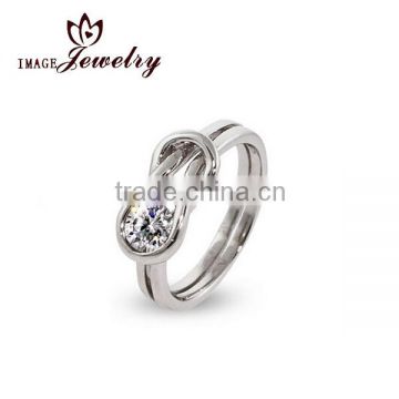 Customized 925 Sterling silver tension setting love ring