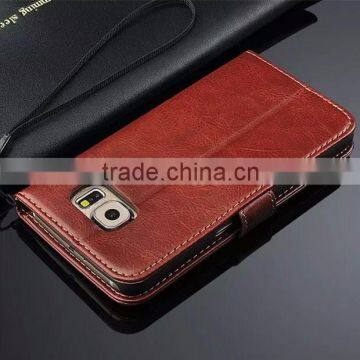 Shenzhen Factory Hot Selling Customs Genuine Leather Cheap Mobile Phone Case Galaxy S6 Luxury Leather Case photo-2