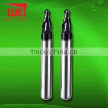 Solid carbide tapered ball end mill slope mill cutting tools