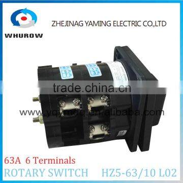 Rotary Switch HZ5-63/10 L02 63A 6 Terminals 2 Poles 2 Positions 0-1 Changeover Cam Switch Silver Contacts High Quality Yaming photo-5