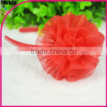 New fashion chiffon flower pearl hair hoop, wholesale hair accessories