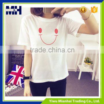 New fashion white woman style cotton t-shirt