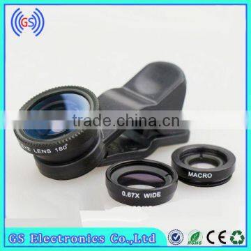 Fish Eye For iphone 3 IN 1 Universal Clip Fish Eye Camera Wide Angle Micro for Smartphone