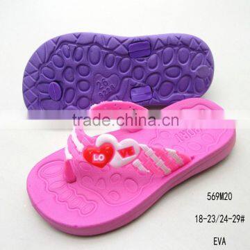 Cute comfortable newest style EVA girls flip flop slippers