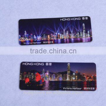 custom top quality Hongkong tourist souvenir paper fridge magnets