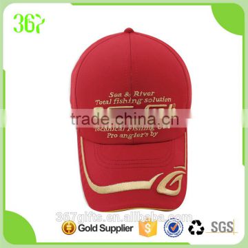 Latest Products Polyester Cotton Red Sports Cap Baseball Cap with Metal Buckle