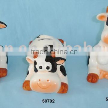 ceramic bank, cow bank