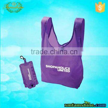 polyester eco foldable t-shirt shopping bag