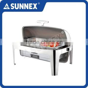 SUNNEX Hot Sale Durable Full Size Grey Water Pan Stainess Steel Cover & Food Pan 13.5Ltr. Ideal for buffet service Chafing Dish