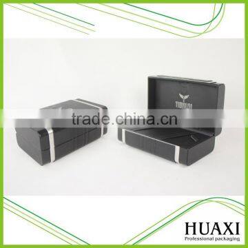 Brushed Aluminum Wholesale Custom Luxury Black PU Leather Watch Display Box