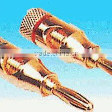 4mm gold plating copper banana plug male connector