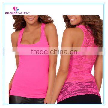 95% cotton 5% spandex womens custom yoga tank top