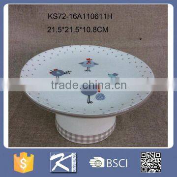 2016 New product stoneware ceramic plate with stand