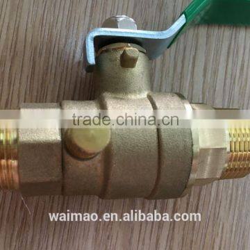 1/2''-1''male thread NPT water Brass ball valves with Drain