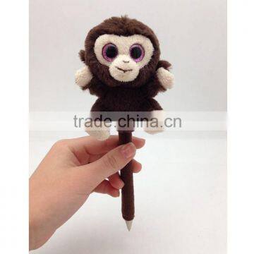 China Wholesale Big Eyes Animal Toy Stuffed Monkey Plush Pen photo-3
