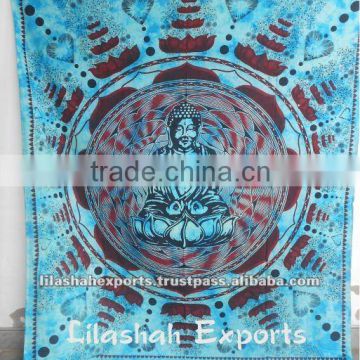 502 Cotton Bedspread Bed cover Bedsheet Cubre cama algodon wall curtain sanganeri print jaipur sanganer print rideau tenture