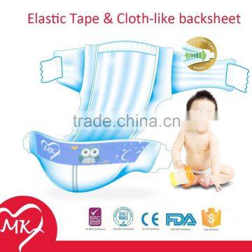 Tender soft printed baby disposable diapers in china