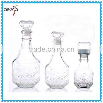 Wholesale Clear carafe antique decanter glass bottles for wine