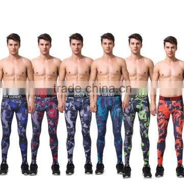 Camo Mens Compression Pants Leggings Jogging Running Base Layer Fitness Trousers Tights Sport Training Gym Wear