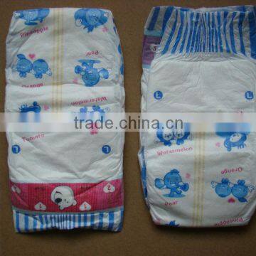 Disposable baby diaper S shape Baby Diapers elastic ear baby diaper factory