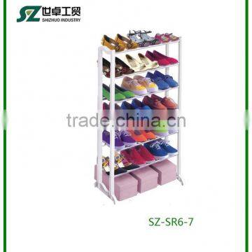 7 tier 21 pairs white waterproof shoe rack