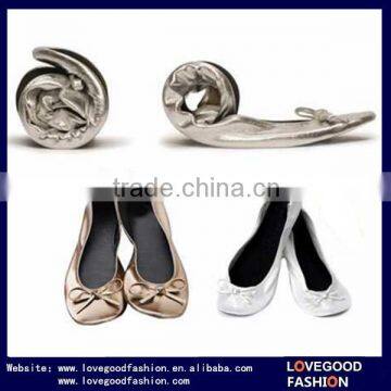 Promotion Ladies Casual Folding Ballet Shoes with Matching Bag for Wedding                        
                                                Quality Choice