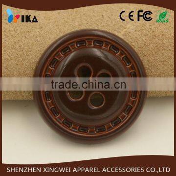 High end nylon leather-like plastic button