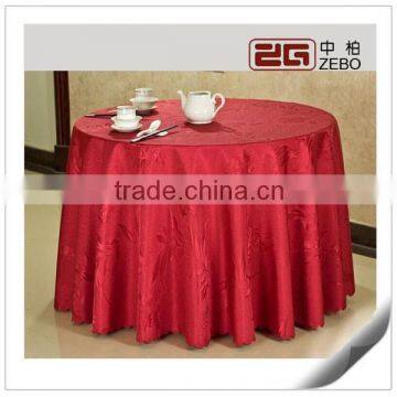 100% Polyester Jacquard Fabric Cheap Custom Hotel Tablecloth for Sale