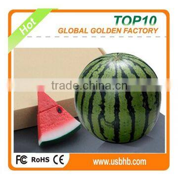 Customized Polyresin emulational watermelon food usb flash drive for summer