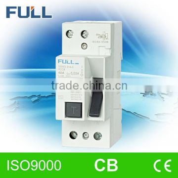 magnetic Type 2p residual current circuit breaker