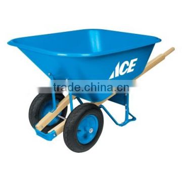 dualie 10 cuft poly tray heavy duty wheel barrow