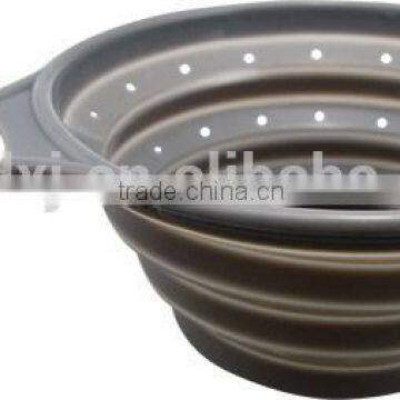 S Size Collapsible Silicone Strainer, Foldable Silicone Colander, Silicone Kitchen Tools Strainers,100% Food Grade photo-2